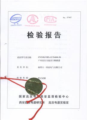 ZN21B(VB5)(4000-50)检验报告