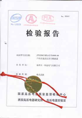 ZN21B(VB5)(4000-40)检验报告